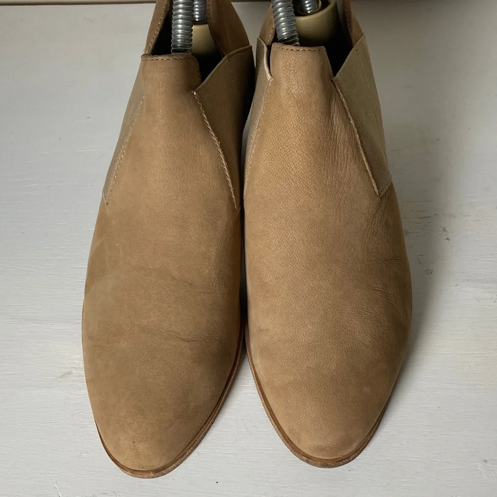 Eileen Fisher Vero Cuoio Evan Tan Soft Leather Ankle Booties Boots, Size 7 - Picture 4 of 15